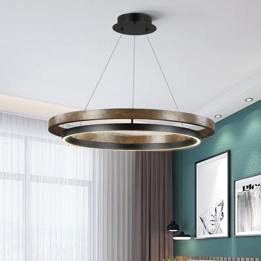 Grace LED Chandelier - Double Circular Chandelier-GraffitiWallArt