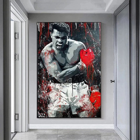 Graffiti Muhammad Ali Boxing King Sports Posters Prints Abstract Canvas Painting Wall Picture for Living Room Home Wall Cuadros-GraffitiWallArt