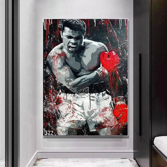 Graffiti Muhammad Ali Boxing King Sports Posters Prints Abstract Canvas Painting Wall Picture for Living Room Home Wall Cuadros-GraffitiWallArt