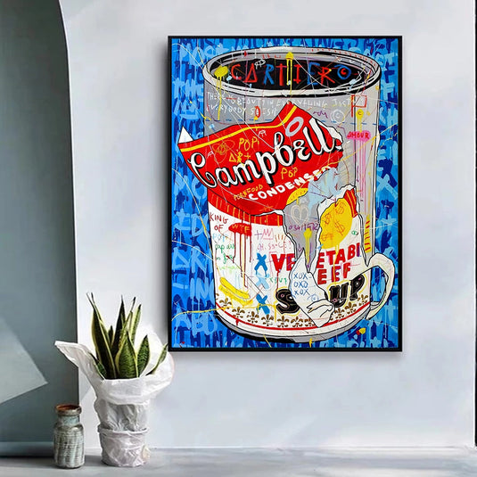 Graffiti Pop Art Canvas Panting for Room Tomato Soup Poster Wall Art Painting Abstract Picture Modern Living Room Home Decor-GraffitiWallArt