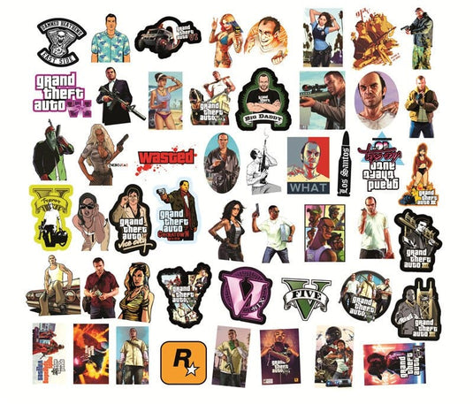 Grand Theft Auto GTA Stickers: Official Game Merchandise-GraffitiWallArt