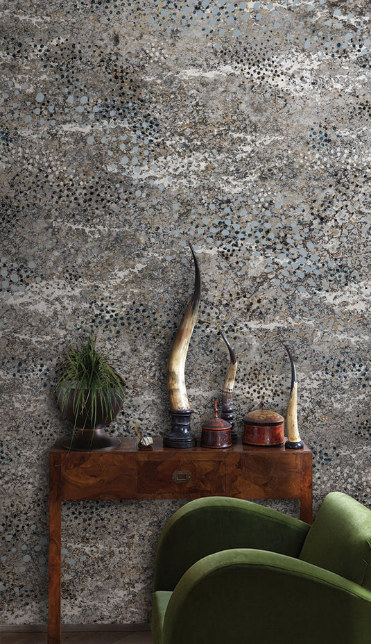 Gray Beach Stone Effect Wallpaper Mural-GraffitiWallArt