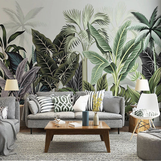 Green Trees Wallpaper: Refreshing Nature-Inspired Décor-GraffitiWallArt