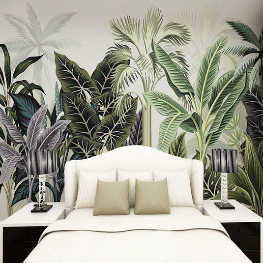 Green Trees Wallpaper: Refreshing Nature-Inspired Décor-GraffitiWallArt