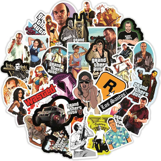 GTA Stickers Pack - Famous Waterproof Bundle-GraffitiWallArt