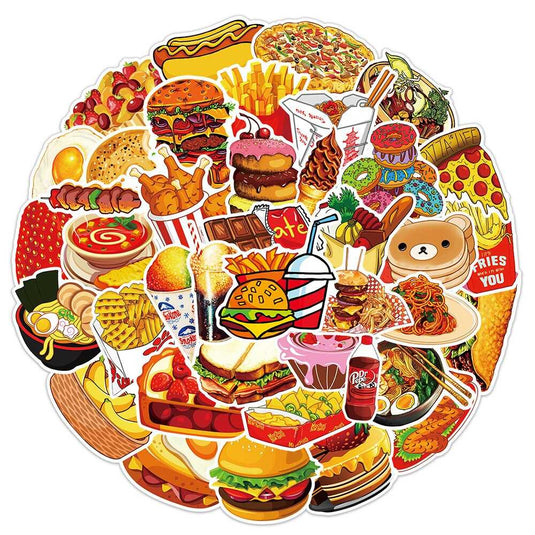 Hamburger Fries Stickers Pack - Famous Bundle Stickers-GraffitiWallArt