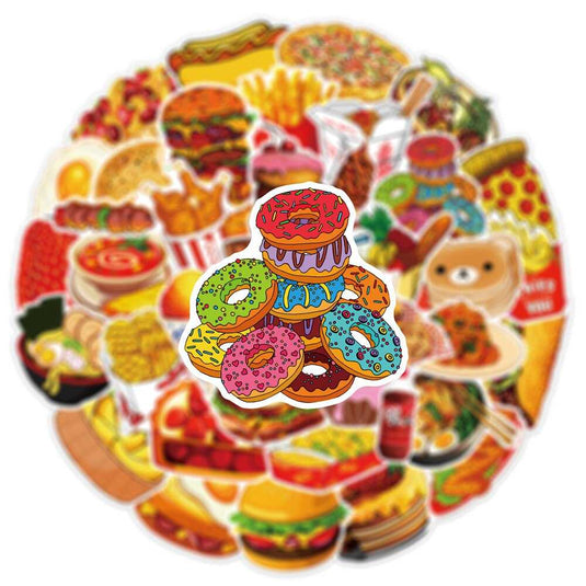 Hamburger Fries Stickers Pack - Famous Bundle Stickers-GraffitiWallArt