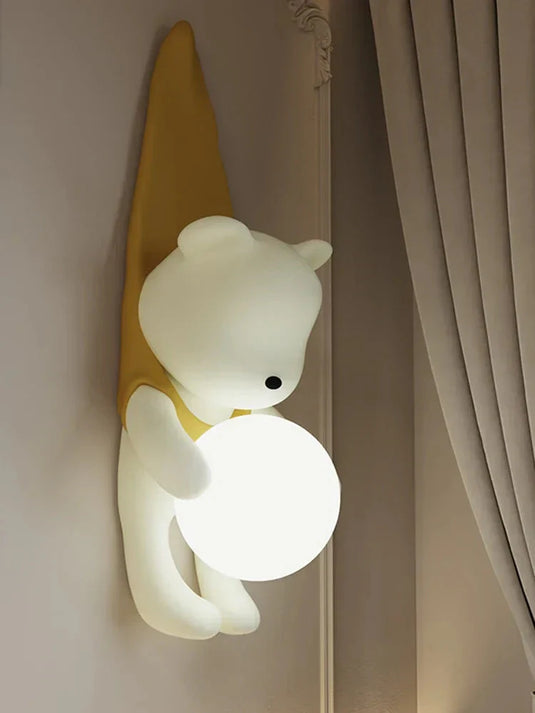 Hanging Bear Wall Hanging Light for Kids Room-GraffitiWallArt