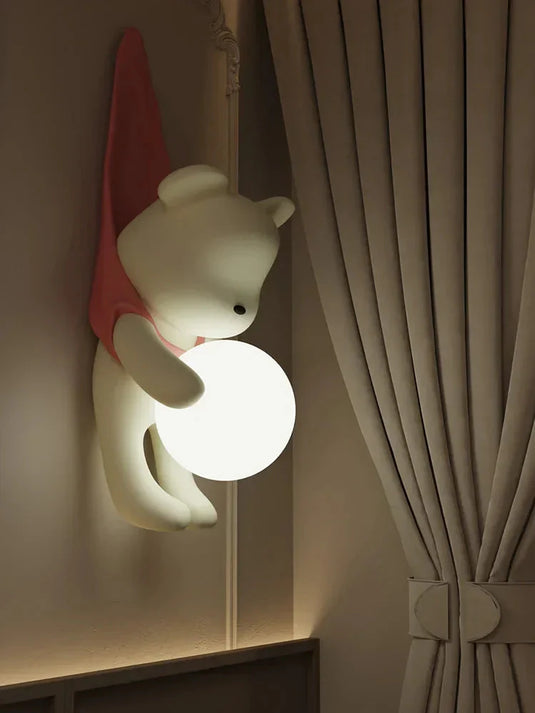 Hanging Bear Wall Hanging Light for Kids Room-GraffitiWallArt