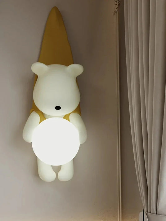 Hanging Bear Wall Hanging Light for Kids Room-GraffitiWallArt