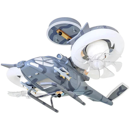 Helicopter with 2 fans Rotatable Kids Ceiling Light-GraffitiWallArt