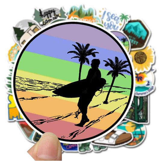 Hiking Camping Stickers Pack: Explore the Outdoors-GraffitiWallArt