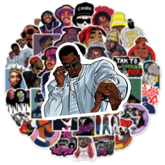 Hip Hop DJ Rap Rock Vinyl Stickers Pack-GraffitiWallArt