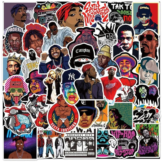 Hip Hop DJ Rap Rock Vinyl Stickers Pack-GraffitiWallArt