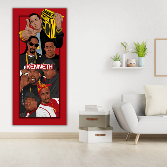 Hip Hop Legends Super Star Old School TuPac Biggie Smalls Rapper Canvas Wall Art - Wall Art Decor - Famous Wall Art-GraffitiWallArt