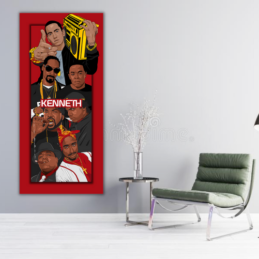 Hip Hop Legends Super Star Old School TuPac Biggie Smalls Rapper Canvas Wall Art - Wall Art Decor - Famous Wall Art-GraffitiWallArt