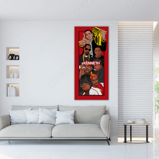 Hip Hop Legends Super Star Old School TuPac Biggie Smalls Rapper Canvas Wall Art - Wall Art Decor - Famous Wall Art-GraffitiWallArt