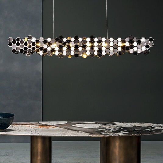 Honeycomb Chandelier - Elegant Lighting Fixture-GraffitiWallArt