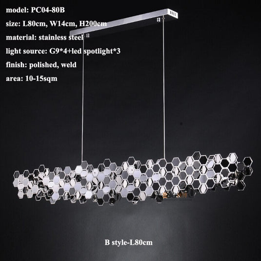 Honeycomb Chandelier - Elegant Lighting Fixture-GraffitiWallArt