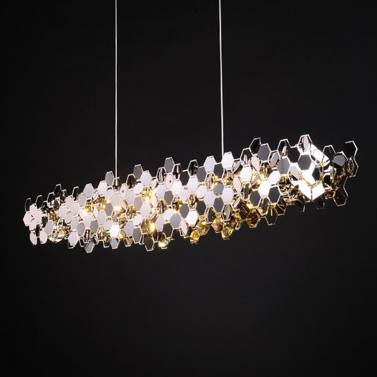 Honeycomb Chandelier - Elegant Lighting Fixture-GraffitiWallArt