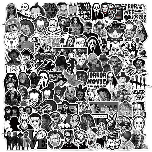 Horror Movie Sticker Pack – Spooky Decals for Thrill Lovers-GraffitiWallArt