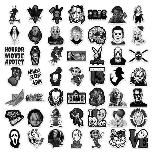 Horror Movie Sticker Pack – Spooky Decals for Thrill Lovers-GraffitiWallArt