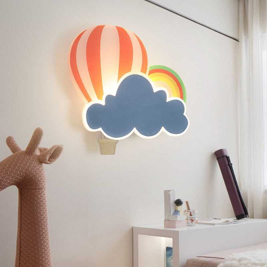 Hot Air Balloon Cloud Wall Light | Kids Room Hot Air Balloon Cloud Wall Light-GraffitiWallArt