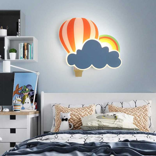 Hot Air Balloon Cloud Wall Light | Kids Room Hot Air Balloon Cloud Wall Light-GraffitiWallArt