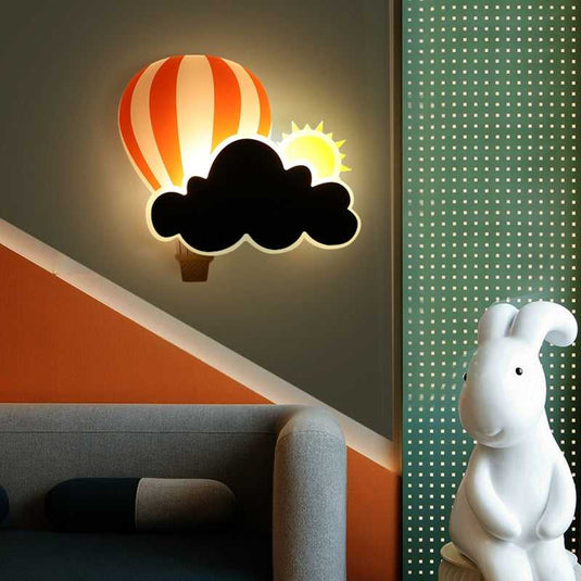 Hot Air Balloon Cloud Wall Light | Kids Room Hot Air Balloon Cloud Wall Light-GraffitiWallArt