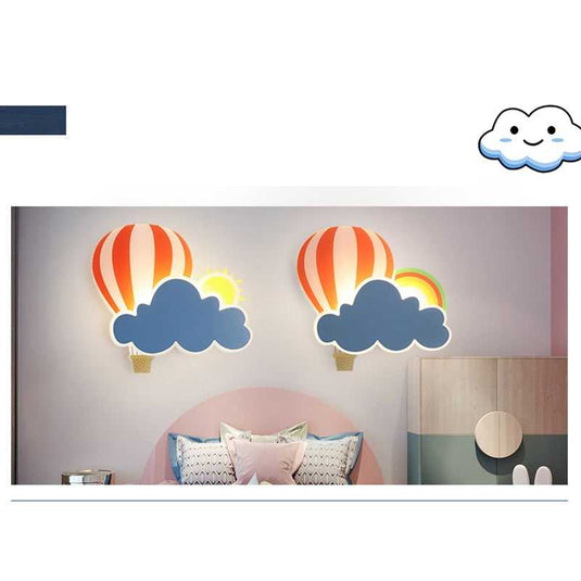 Hot Air Balloon Cloud Wall Light | Kids Room Hot Air Balloon Cloud Wall Light-GraffitiWallArt