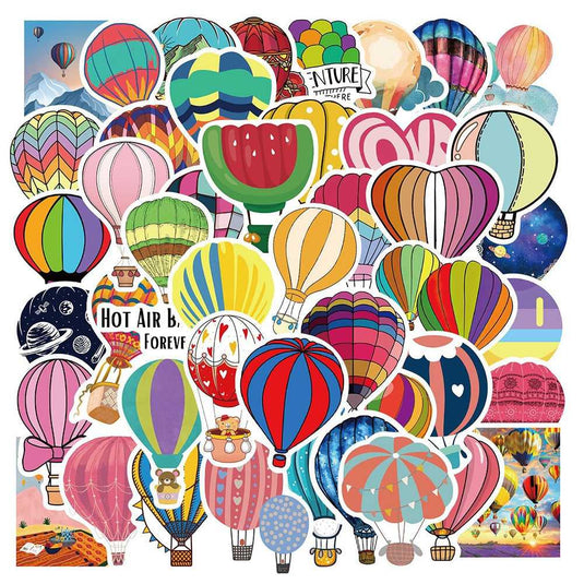 Hot Air Balloon Stickers Pack - Vibrant Designs-GraffitiWallArt