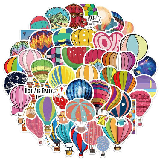 Hot Air Balloon Stickers Pack - Vibrant Designs-GraffitiWallArt