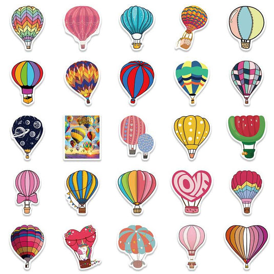 Hot Air Balloon Stickers Pack - Vibrant Designs-GraffitiWallArt