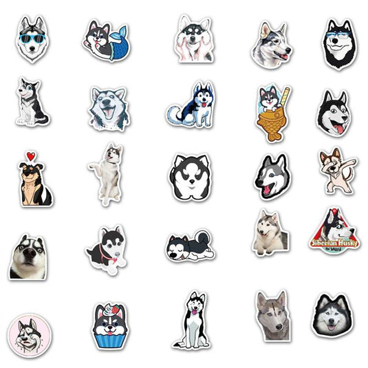 Husky Waterproof Stickers: Durable and Reliable-GraffitiWallArt