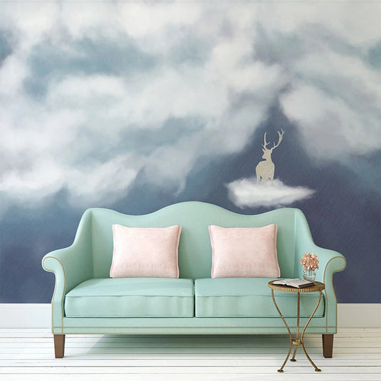 In the Clouds Wallpaper - Dreamy & Tranquil Wall Decoration-GraffitiWallArt