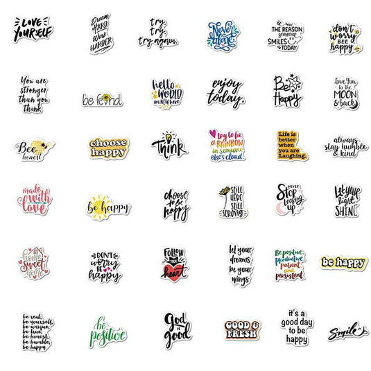 Inspirational Quotes Stickers Pack: Elevate Your Spirits-GraffitiWallArt