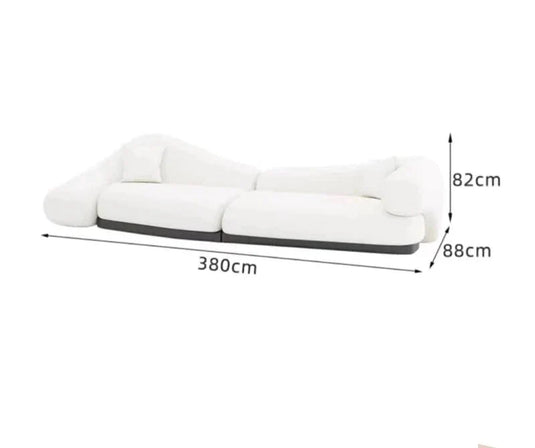 Italian minimalist Curved Sofa Set-GraffitiWallArt