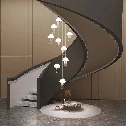 Jelly Fish Staircase Chandelier Lighting Decor-GraffitiWallArt