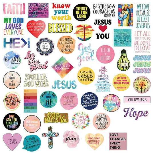 Jesus Christian Religion Stickers Pack - Famous Waterproof Bundle-GraffitiWallArt