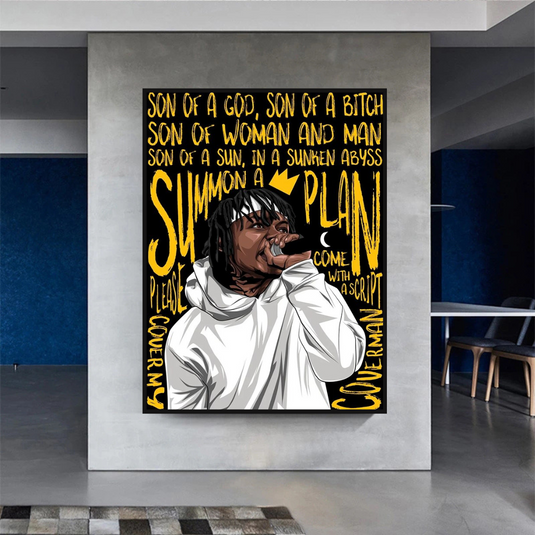 Jid J.I.D Rapper Singer Canvas Wall Art-GraffitiWallArt