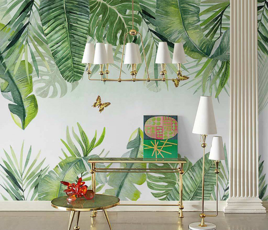 Jungle leafs Wallpaper Murals-GraffitiWallArt