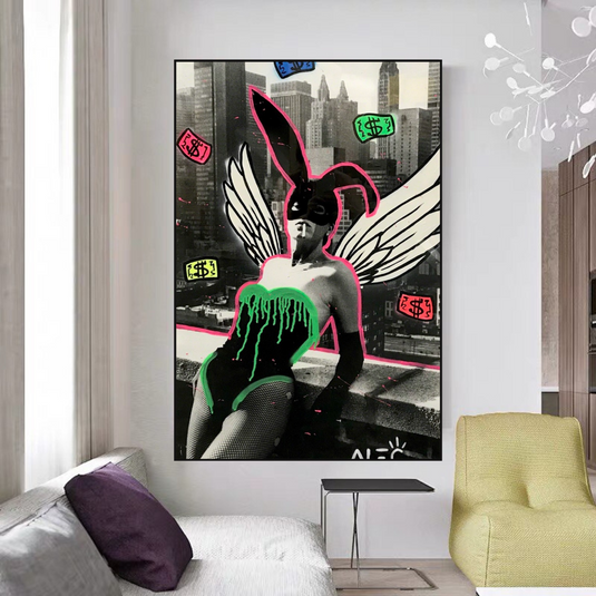 Kate Moss Bunny Girl Poster - Alec Exclusive Art Collection-GraffitiWallArt