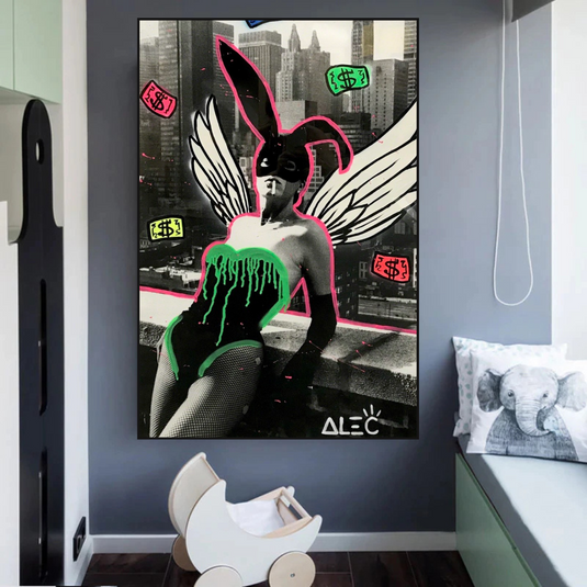 Kate Moss Bunny Girl Poster - Alec Exclusive Art Collection-GraffitiWallArt