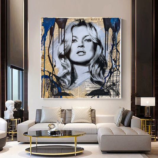 Kate Moss Canvas Wall Art: Banksy-inspired home decor-GraffitiWallArt