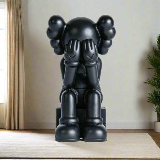 KAWS Bronze Passing Through Statue-GraffitiWallArt