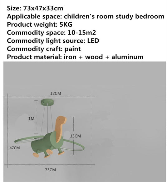 Kids Dinosaur Ceiling Light - Fun Room Decor for Children-GraffitiWallArt