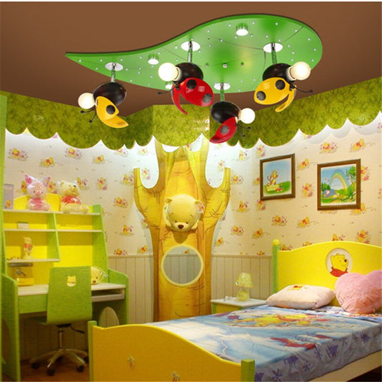 Kids Ladybug LadyBird Ceiling Light | Kids Room Decor Lights-GraffitiWallArt