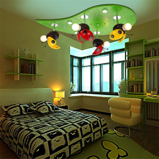 Kids Ladybug LadyBird Ceiling Light | Kids Room Decor Lights-GraffitiWallArt