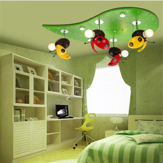 Kids Ladybug LadyBird Ceiling Light | Kids Room Decor Lights-GraffitiWallArt