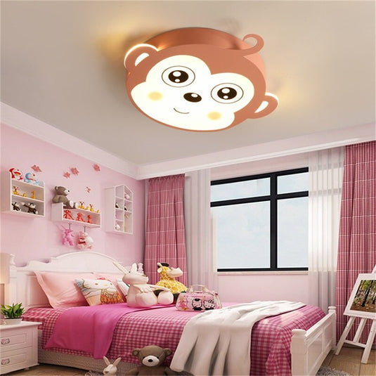 Kids Monkey Ceiling Light | Kids Room Decor Lights-GraffitiWallArt